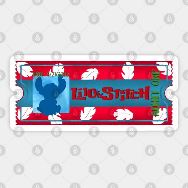 Movie Ticket - Lilo & Stitch Sticker by meggbugs